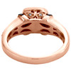 14K Rose Gold 1/3 Ct Solitaire Brown Diamond Split Shank Engagement Ring 3/4 CT.