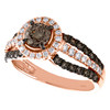 14K Rose Gold 5/8Ct Solitaire Brown Diamond Split Shank Engagement Ring 1.33 TCW