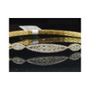 Ladies 10K Yellow Gold 1.05 ct. Channel Round Diamond Designer Bangle Bracelet