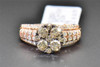 Brown Diamond Bridal Set 14K Rose Gold Engagement Ring Wedding Band 1.50 CT