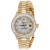 Reloj Rolex Datejust President con diamantes de talla princesa, oro de 18 quilates, esfera de fregona de 26 mm, 2 qt.