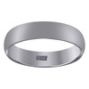 10K White Gold Unisex Solid Plain Comfort Fit 5mm Wedding Band Sizes 5 - 13