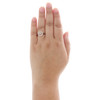 14K Rose Gold 1/2 Ct Solitaire Diamond Double Round Halo Engagement Ring 1 TCW.