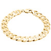 10K Yellow Gold Brushed Matte Finish Texture Solid Cuban Link 11mm Bracelet 9"