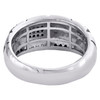 14K White Gold White & Black Diamond Crossover Band Geometric 9.50mm Ring 1/5 CT