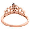 10K Rose Gold Smoky Quartz & Diamond Queen's Crown Cocktail Tiara Ring 0.62 Tcw.