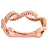 10K Rose Gold Brown Diamond Women's Braided Band Infinity Right Hand Ring 1/5 Ct