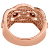14K Rose Gold Brown & White Diamond Bezel Set Braided Right Hand Ring 1.75 Ct.