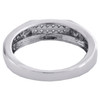 10K White Gold Genuine Round Cut Diamond Wedding Band 6mm Mens Screw Ring 1/4 CT