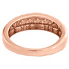 10K Rose Gold Genuine Round Diamond Wedding Band 6.50mm Mens Screw Ring 1/5 CT.