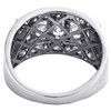 14K White Gold Round Diamond Cluster Wedding Band 13mm Channel Set Bar Ring 3 CT