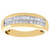 14K Yellow Gold Princess Cut Diamond Invisible Set Wedding Band 7.50mm Ring 1 CT