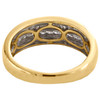 14K Yellow Gold Princess Cut Diamond Invisible Set Wedding Band 7.50mm Ring 1 CT