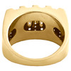 14K Yellow Gold Round Diamond Channel Set Bar Statement Band 14mm Ring 1.50 CT.