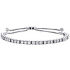 14k hvidguld rund diamant 4-benet tennisline bolo armbånd 10" | 3mm | 3 ct.