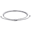 brazalete de tenis bolo con engarce de puntas de diamantes redondos en oro blanco de 14 k, 14" | 3,50 mm | 4 qt.