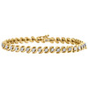 10K Yellow Gold Diamond S-Link Tennis Statement Bracelet 7" | 5.50mm | 1/2 CT.