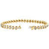 10K Yellow Gold Diamond S-Link Tennis Statement Bracelet 7" | 5.50mm | 1/2 CT.