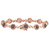 10K Rose Gold Brown Diamond Infinity Link 8mm Statement Bracelet 7" | 2.20 CT .