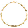 Genuine 14K Yellow Gold 3.50mm Solid Plain Curb Cuban Link Bracelet 7 - 9 Inch