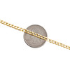 collar de eslabones de cadena cubana con acera lisa sólida de 3,50 mm de oro amarillo de 14 k de 16 a 30 pulgadas