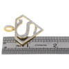 10K Yellow Gold Genuine Round Diamond Super Man Logo Pendant Pave Charm 0.50 Ct.
