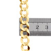 collana a maglie a catena cubana con cordolo semplice in oro giallo 14k da 10 mm da 20 - 30 pollici