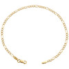 14K Yellow Gold Unisex 2mm Solid Plain Figaro Link Bracelet / Anklet 7 - 10 Inch