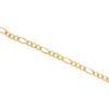 bracciale a maglie Figaro in oro giallo 14k da 3,80 mm con chiusura a moschettone da 7 - 8 pollici