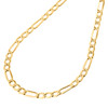 Collar de cadena de eslabones Figaro liso macizo de 5,90 mm de oro amarillo genuino de 14 k de 18 a 30 pulgadas