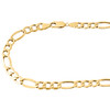 Genuine 14K Yellow Gold 7.50mm Solid Plain Figaro Link Chain Necklace 18-30 Inch