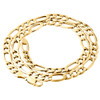 Genuine 14K Yellow Gold 8.50mm Solid Plain Figaro Link Chain Necklace 20-30 Inch