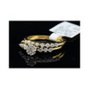 Blumendesign, Diamant-Brautset, runder Ehering aus 14 Karat Gelbgold, 1/2 Tcw.