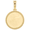 10K Yellow Gold Memory Frame Diamond Medallion Photo Pendant 1.80" Charm 1/2 CT.