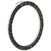 Colgante con forma de círculo de la vida y diamantes negros de plata de ley, dije deslizante pavimentado de 1,15 ", 1 CT