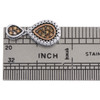 Tropfenanhänger aus Sterlingsilber mit braunem Diamant in Tropfenform, 1/6 ct.