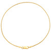 14K Yellow Gold 1mm Solid Diamond Cut Rope Link Bracelet Lobster Clasp 7-8 Inch