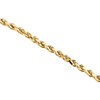 14 karat gult guld 4 mm solid diamantskåret reb-link armbånd hummerlås 7-9 tommer