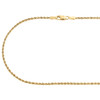 14K Yellow Gold 1.50mm Solid Diamond Cut Rope Chain Link Necklace 16 - 26 Inches