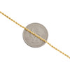 14K Yellow Gold 1.50mm Solid Diamond Cut Rope Chain Link Necklace 16 - 26 Inches