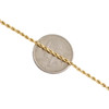 14K Yellow Gold 2mm Solid Diamond Cut Rope Chain Link Necklace 16 - 30 Inches