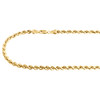 collana a maglie a catena in corda con taglio a diamante massiccio in oro giallo 14k da 4 mm da 18 - 30 pollici