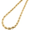 7 mm massive Seilkette aus 14 Karat Gelbgold mit Diamantschliff, 55,9–76,2 cm