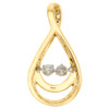 10K Yellow Gold Two Stone Solitaire Dancing Diamond Infinity Pendant 0.50 CT.