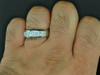 14K White Gold Princess Cut Diamond Wedding Ring 2 Row Mens 8mm Band 1 CT.