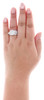 10K White Gold Round Diamond Circle Cluster Ladies Designer Engagement Ring 2 Ct