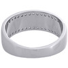 14K White Gold Diamond Mens Wedding Band Rolling Bar Engagement Ring 0.33 Ct.