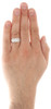 14K White Gold Diamond Mens Wedding Band Rolling Bar Engagement Ring 0.33 Ct.