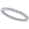 10K White Gold Diamond Slender 1 Row Ladies Right Hand Cocktail Ring 1/8 Ct.