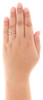 14K Rose Gold Round Diamond Cut Out Designer Right Hand Cocktail Ring 1/10 Ct.